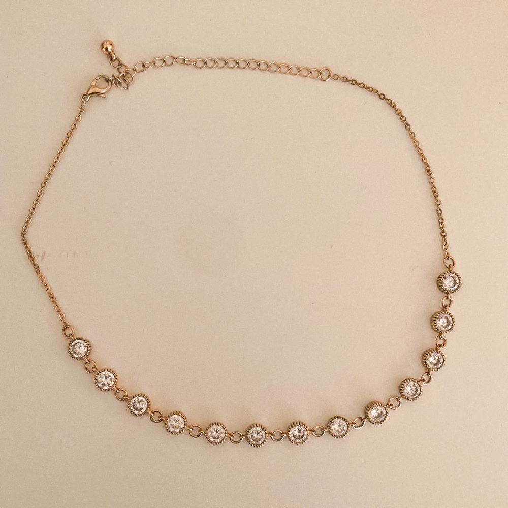 Francesca‘s Gold Gemstone Choker